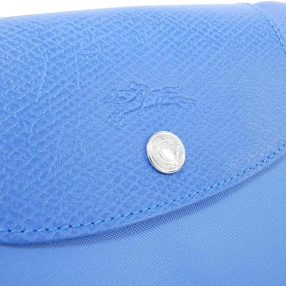 Longchamp Le Pliage Green Medium Recycled Nylon Shoulder Bag Blue - Picture 4 of 7